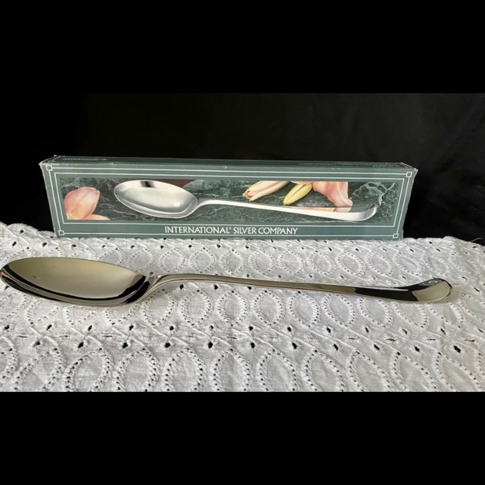 International Silver Company Silver Plated Serving Spoon 13"